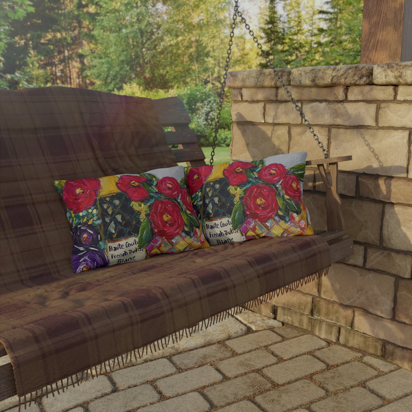 French Bubbles Outdoor Pillows