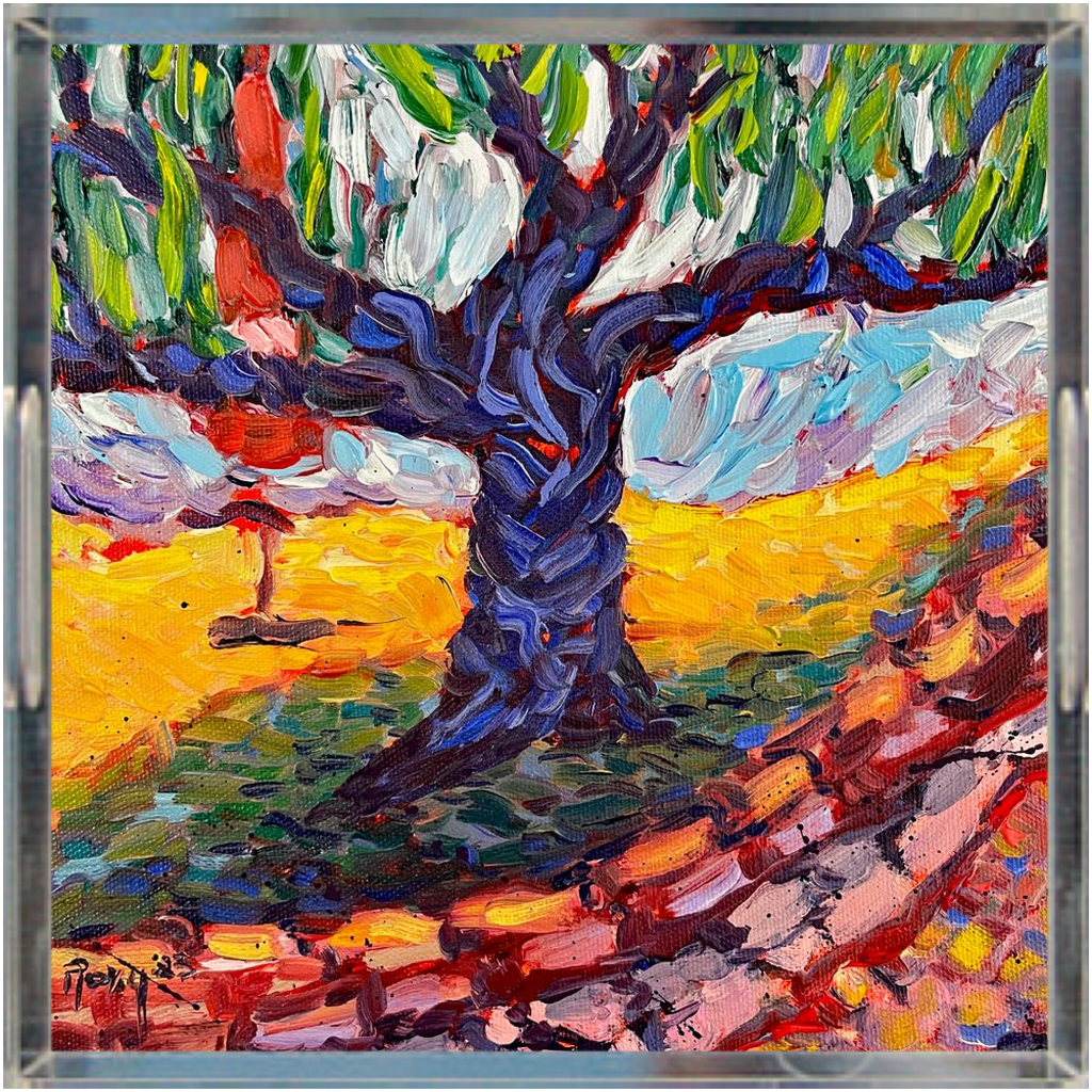 Arbre d'ancrage au plateau acrylique carré Lorenzi Estate