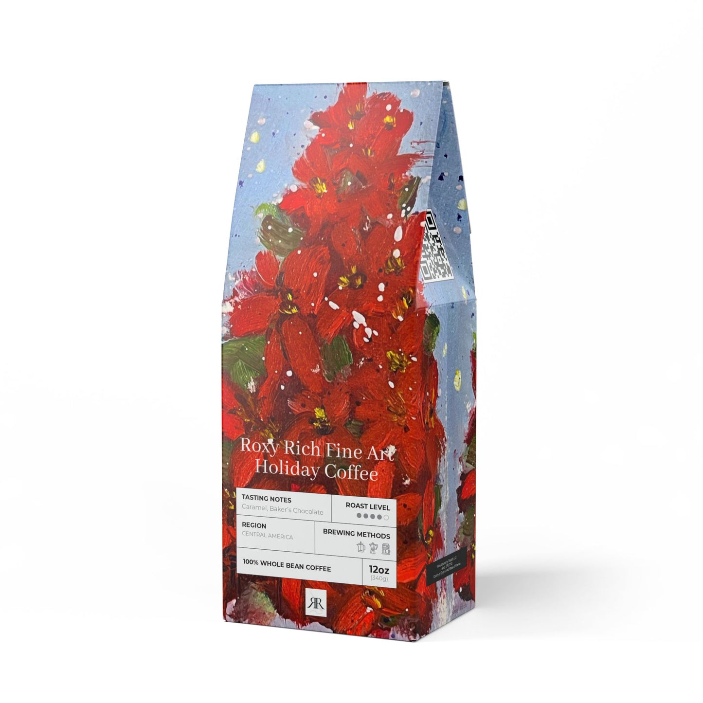 Red Poinsettia Tree Non-Denominational Christmas Coffee- (Medium-Dark Roast) "Happy Holidays"