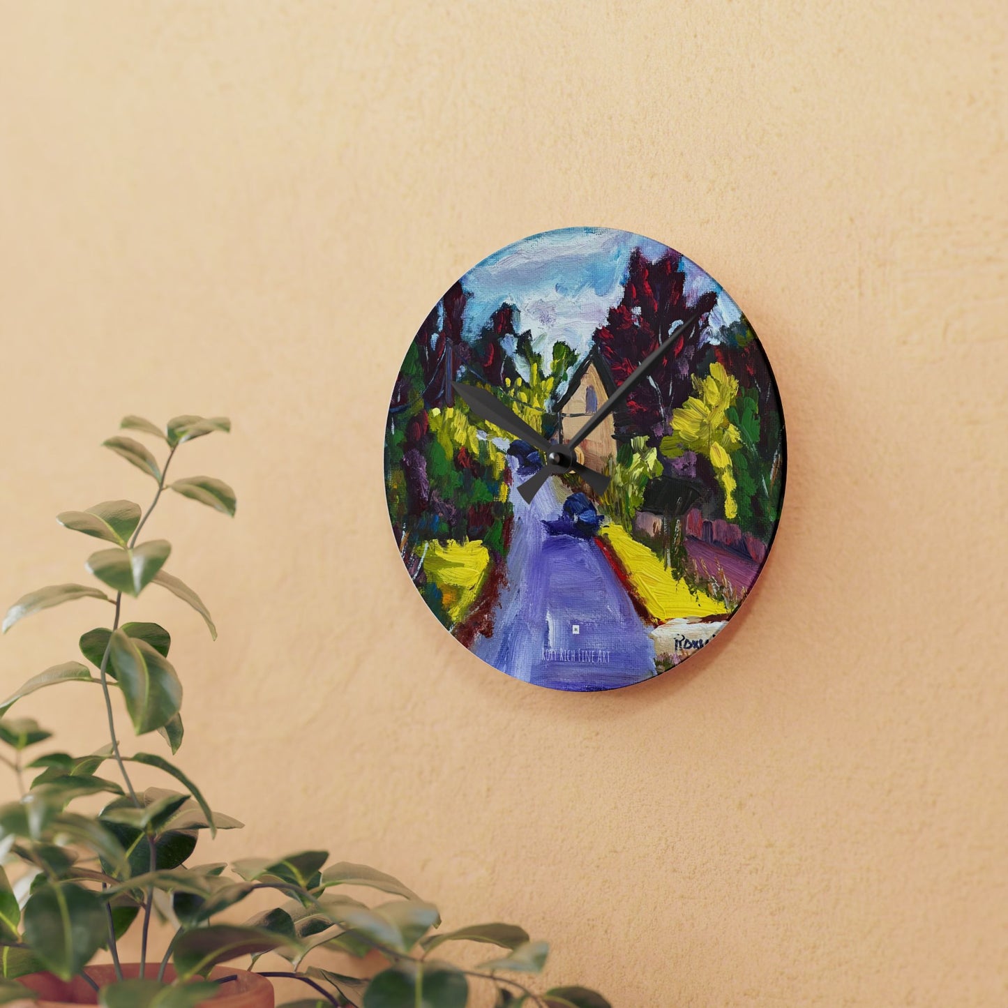 Acrylic Wall Clock -Passing through Whitney-Cotswolds