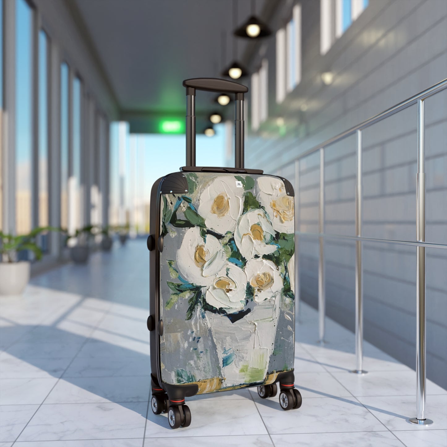 Shabby Roses White Carry on Suitcase