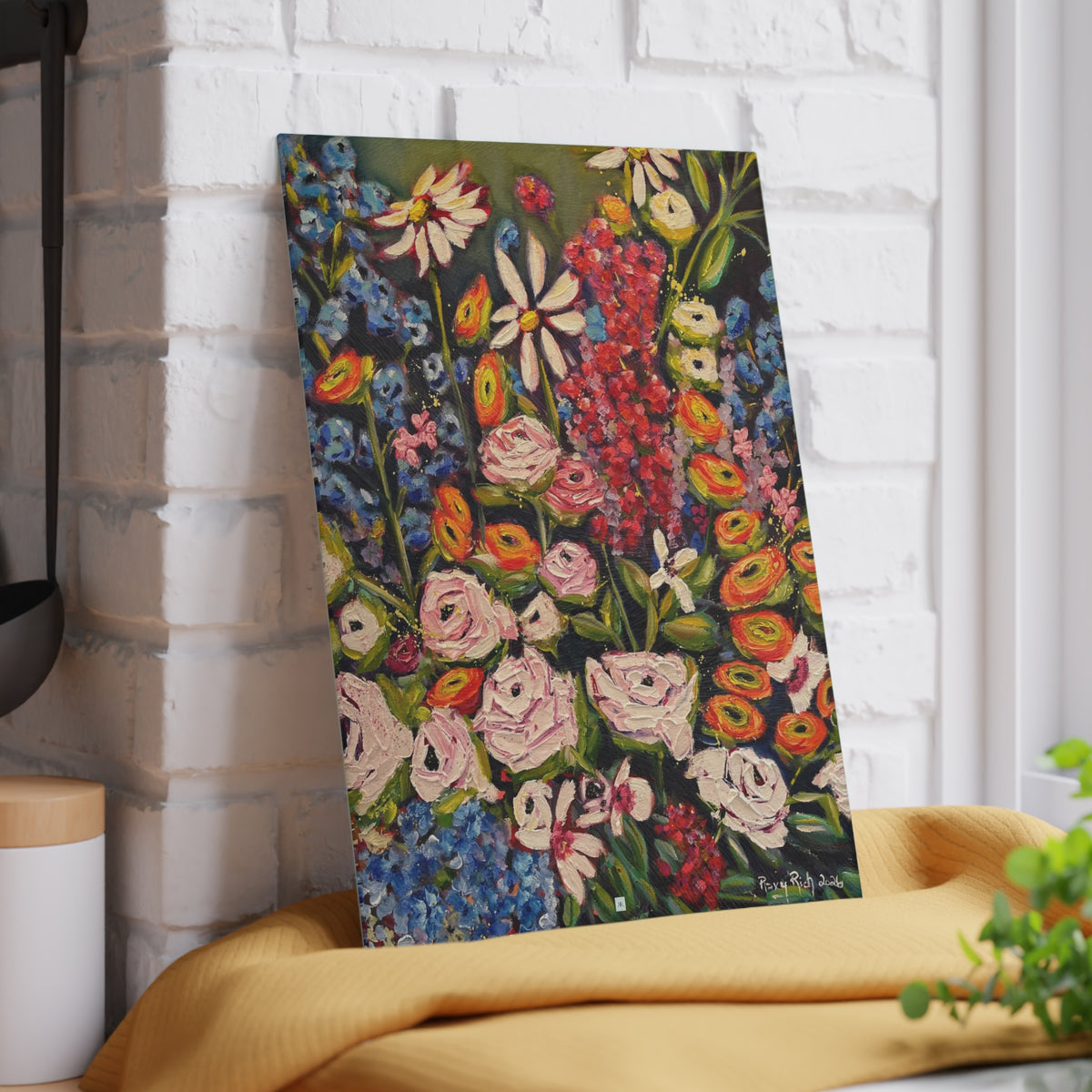 Glass Cutting Board-Moonlight Meadow