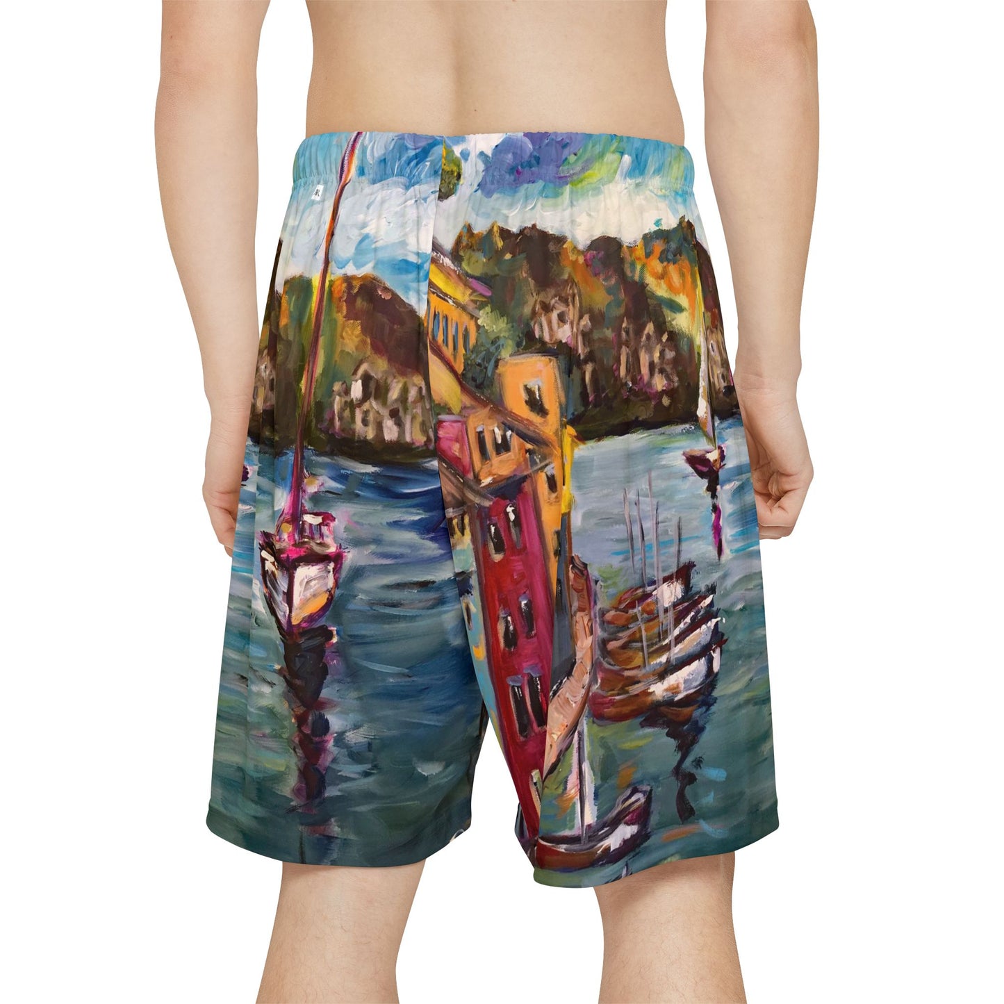 Men’s Sports Shorts - Portofino Harbor-Italy