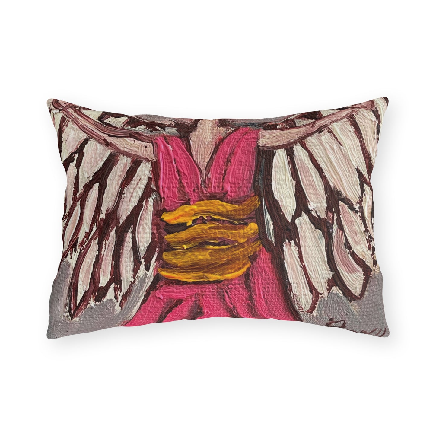 Pink Angel Outdoor Pillows