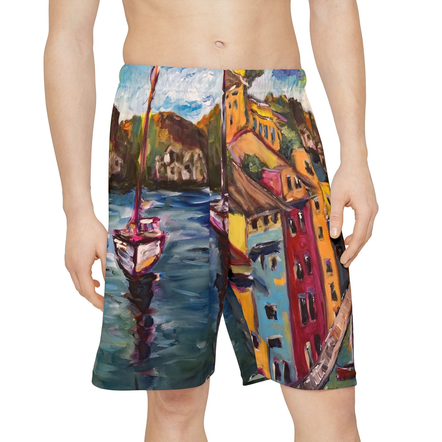 Men’s Sports Shorts - Portofino Harbor-Italy