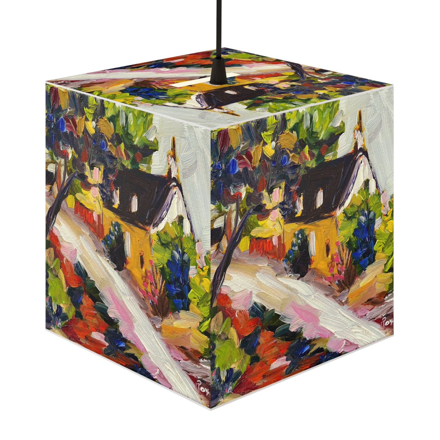 Snowshill Thatched Cottage Cotswolds Cube Lamp