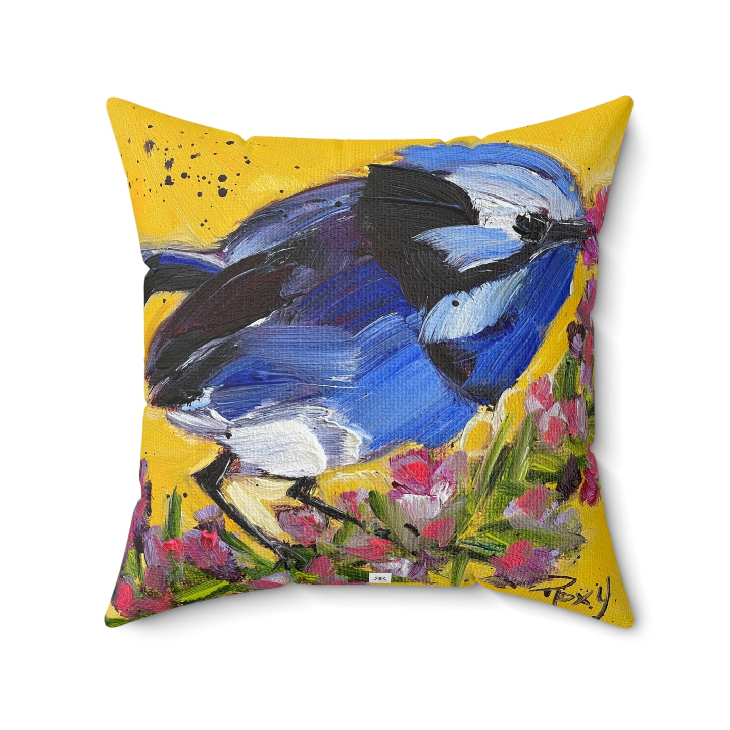 Splendid Fairy Wren Indoor Spun Polyester Square Pillow