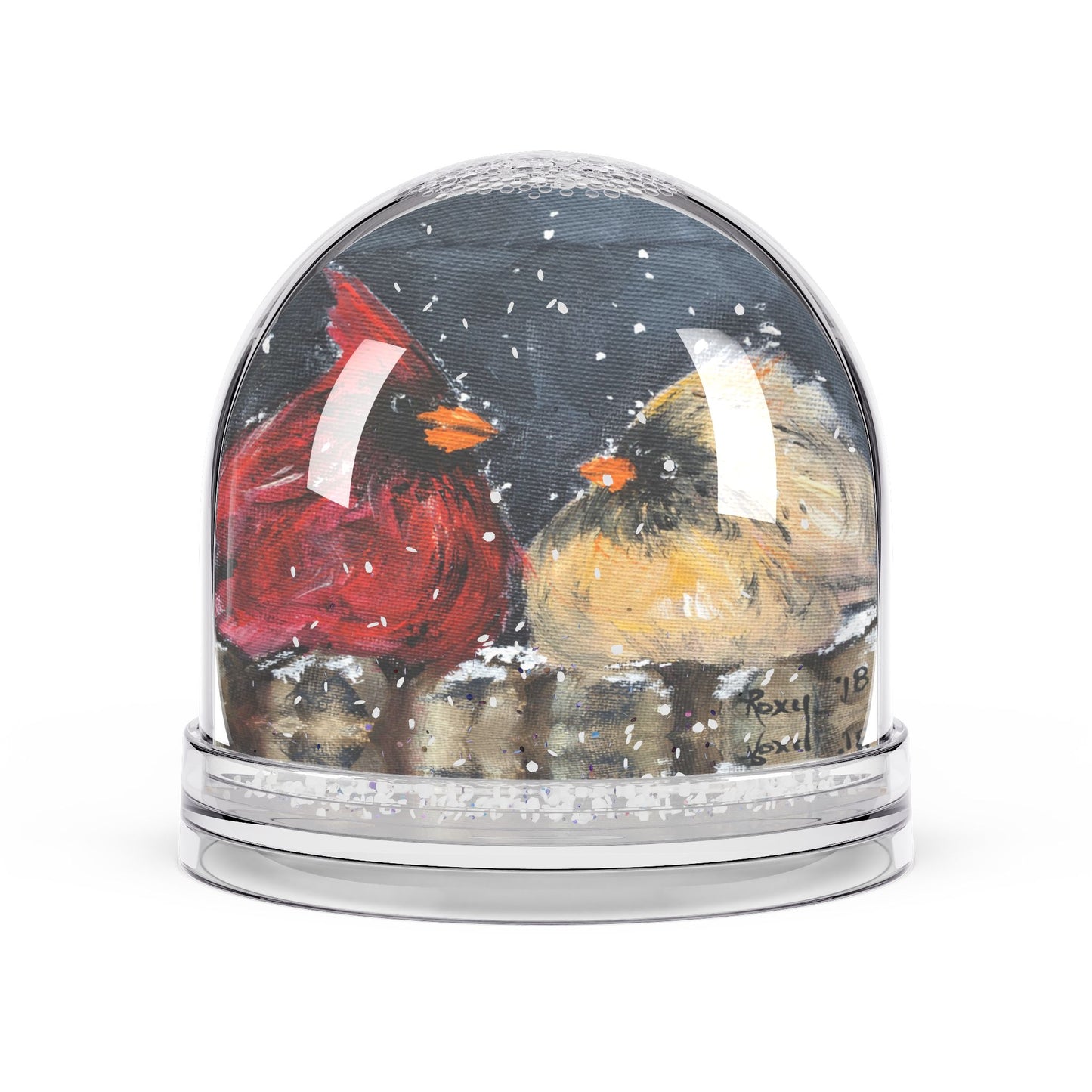 Snow Globe - Love at First Flight- Cardinals