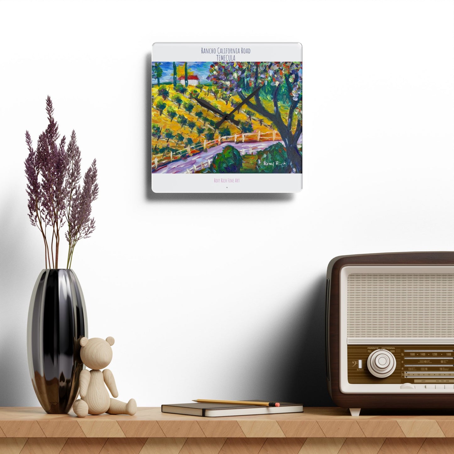 Acrylic Wall Clock -Rancho California Road Temecula
