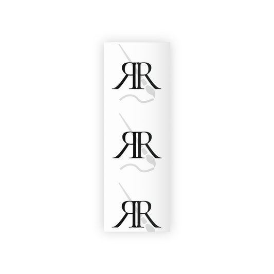 Papel de regalo Roxy Rich Double R con logotipo de pincel para rollos de papel de regalo impresos artísticos, 1 unidad