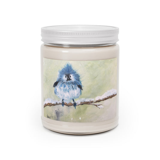 Scented Candles, 9oz=Fluffy Fat Mountain Bluebird on Snowy Branch