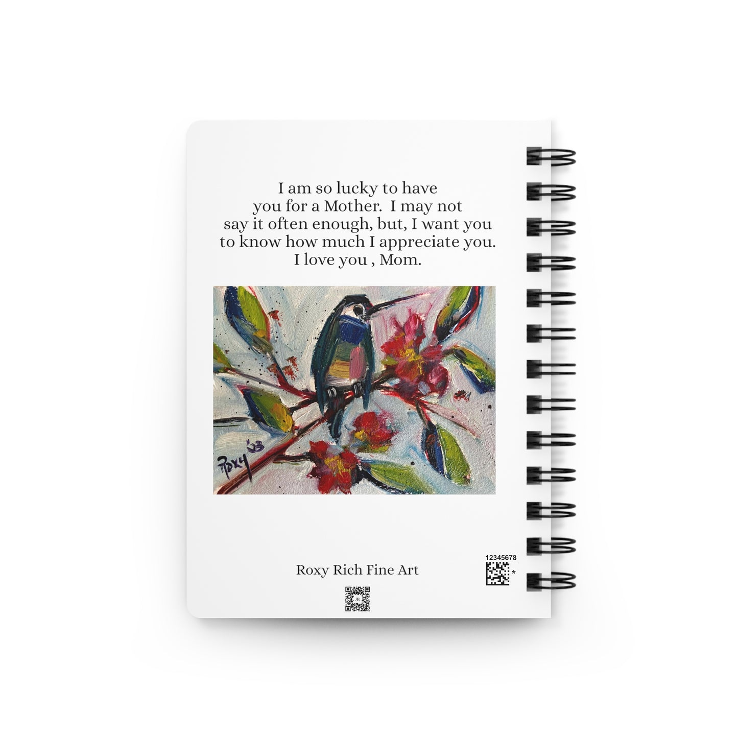 Mom- Hummingbirds-With Sentiments Spiral Bound Journal