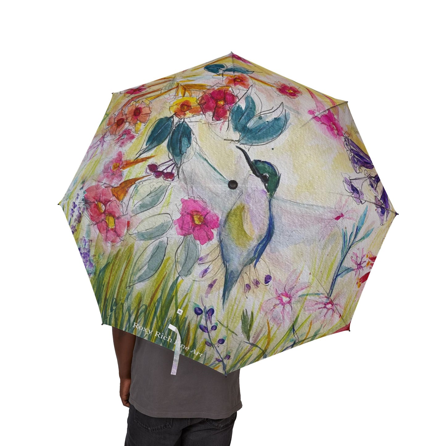 Umbrella- Hummingbird in a Tube Flower Garden