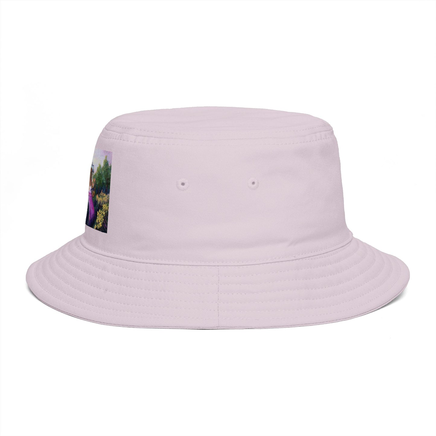 Roxy Rich Fine Art -Girl in a Lavender Field - Stylish Durable Bucket Hat
