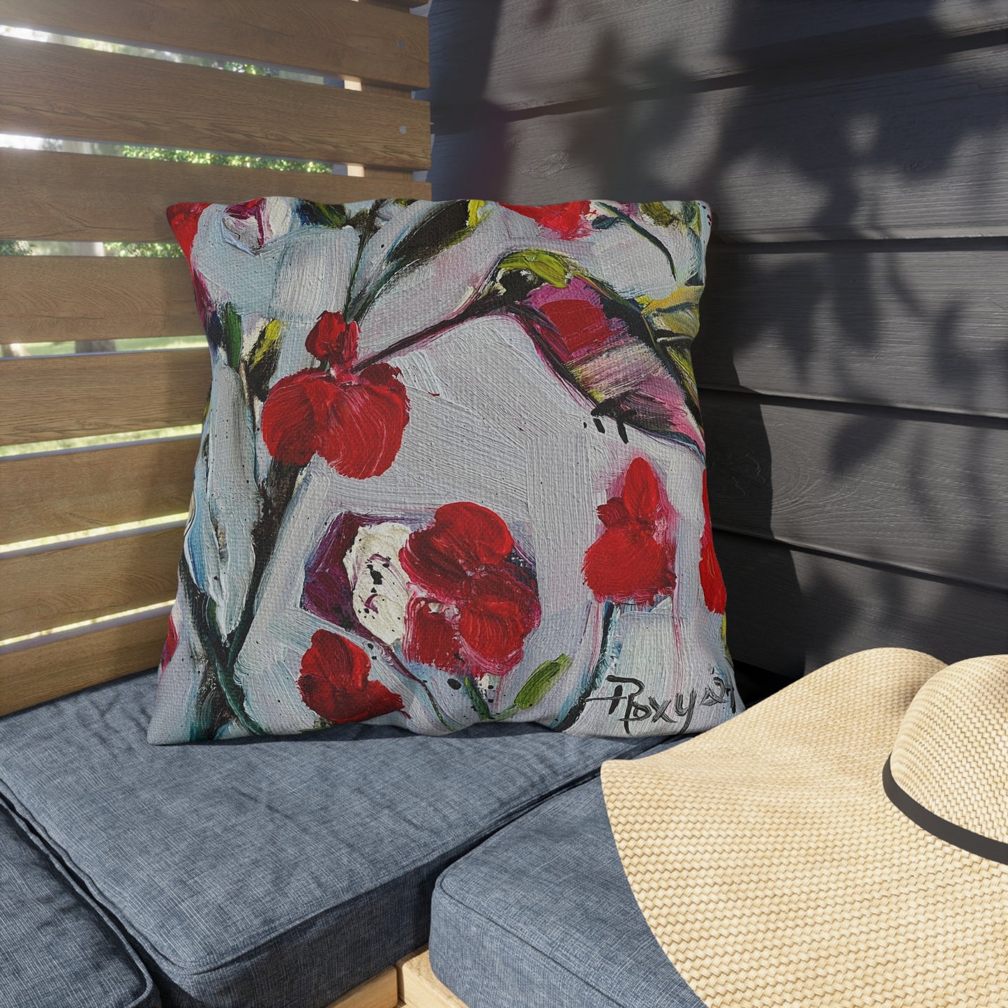 Hotlips Hummingbird Outdoor Pillows