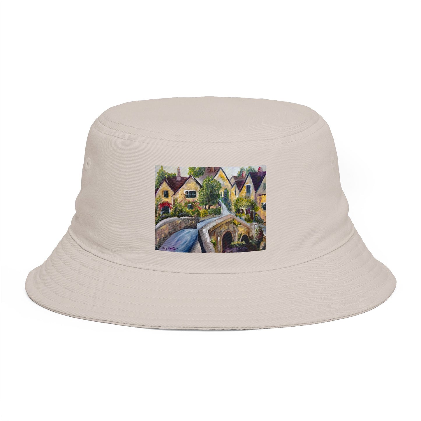 Roxy Rich Fine Art-Castle Combe Cotswolds - Stylish Durable Bucket Hat