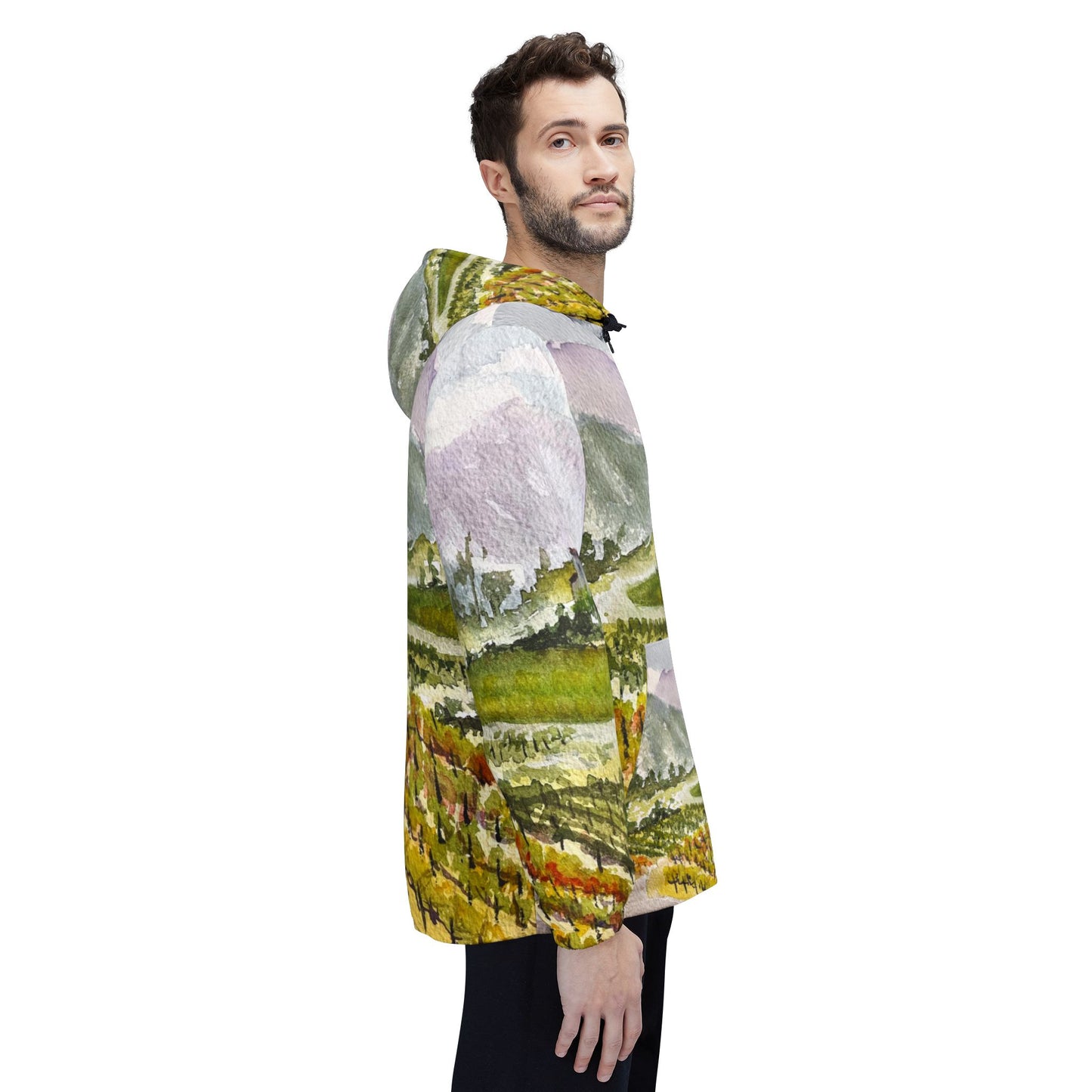 Lightweight Windbreaker Jacket — Road Down from the Villa-GBV