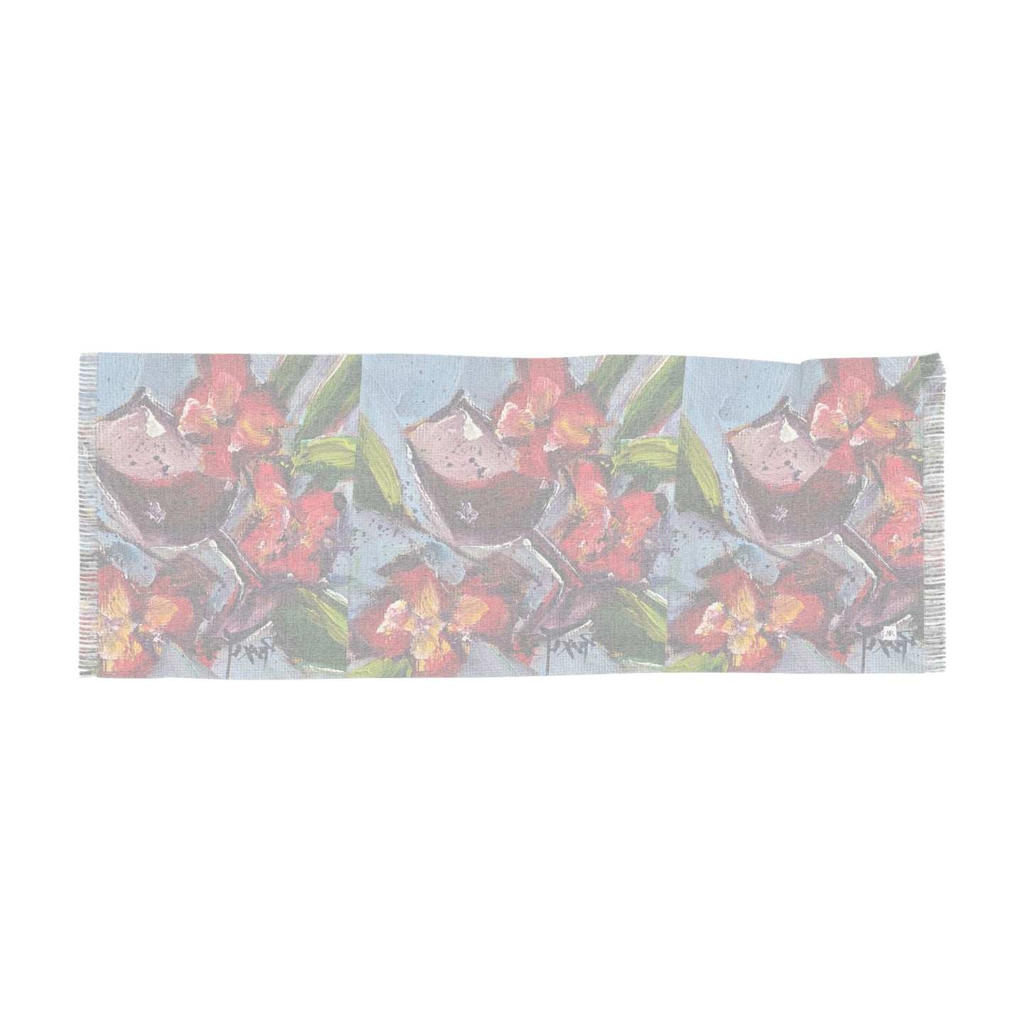 Colorful Scarf — Artistic Lightweight Neck Wrap-Sips of Summer