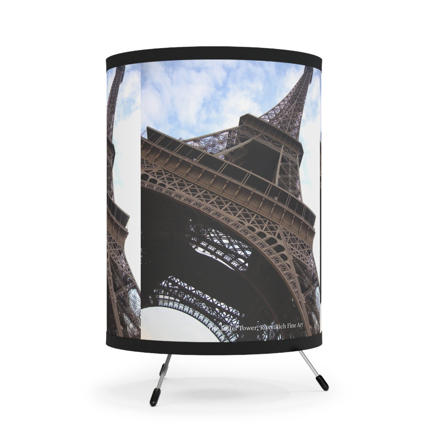Eiffel Tower (Repeating Photo)Tripod Lamp