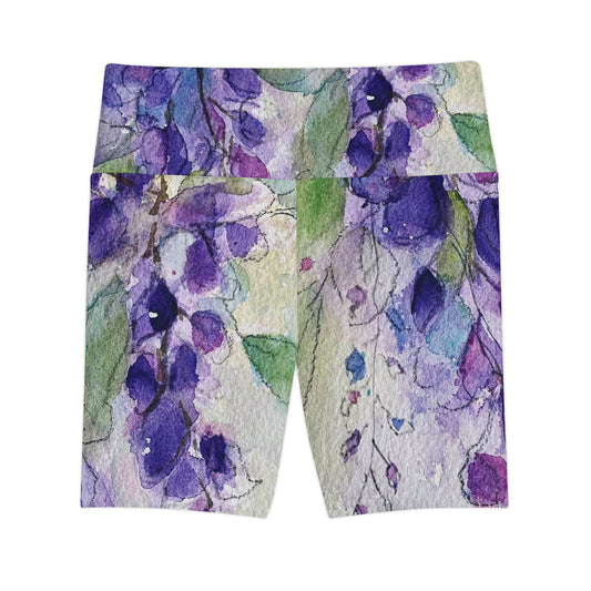 Women's Workout Shorts - Purple Wisteria