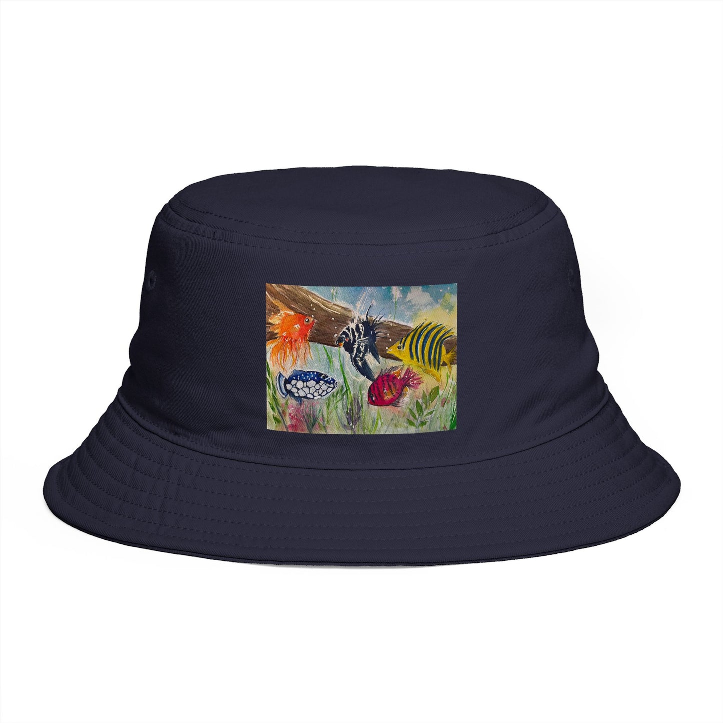 Roxy Rich Fine Art-Colorful Fish - Stylish Durable Bucket Hat
