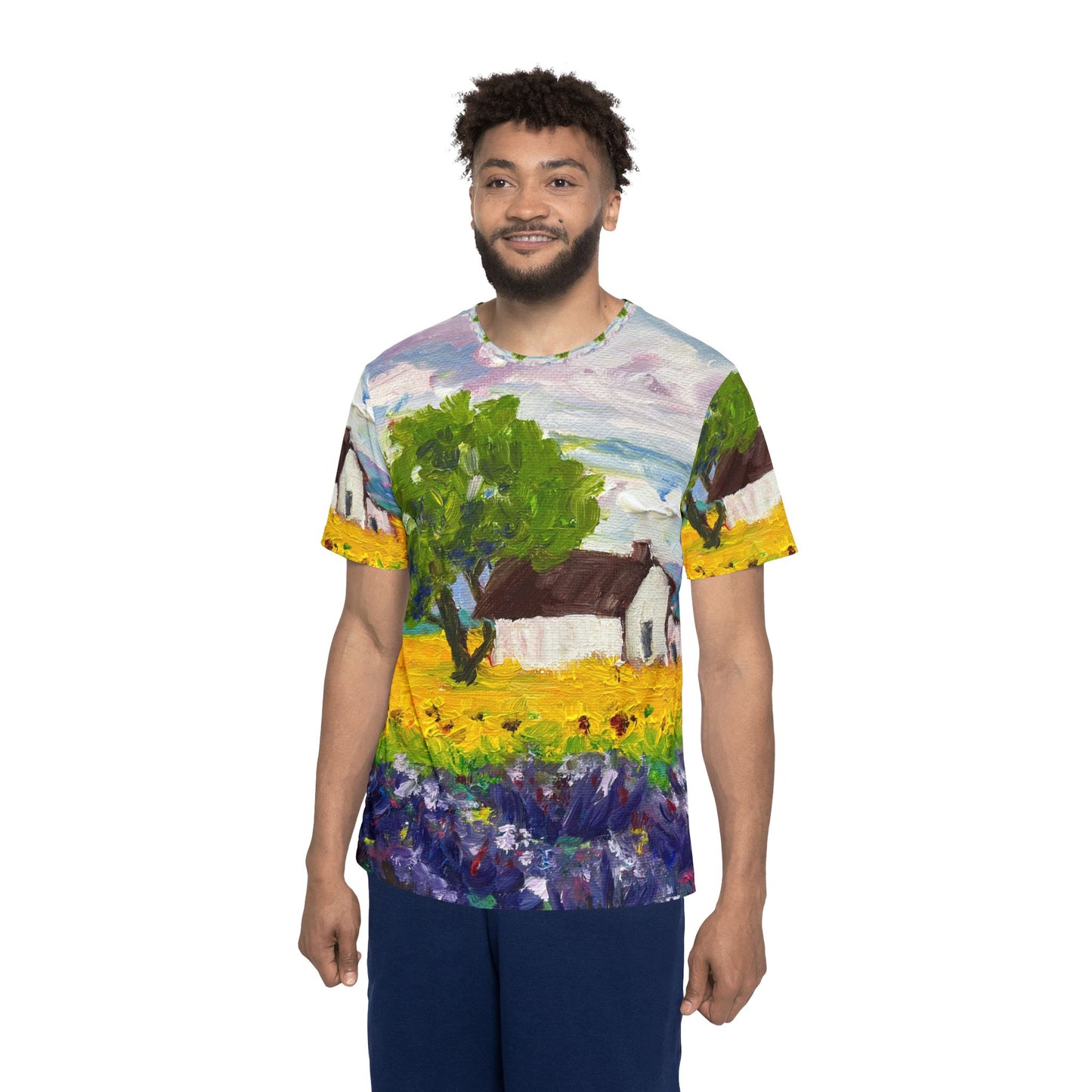 Men's Sports Jersey - Sunflowers and Lavender Provence