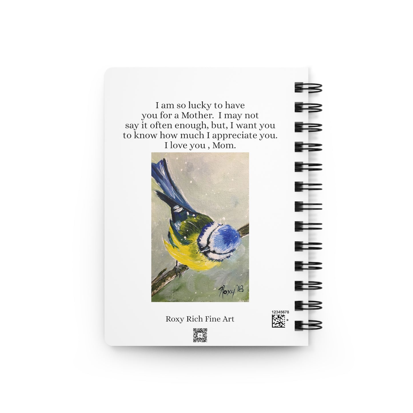 Mom- Tit Birds-With Sentiments Spiral Bound Journal