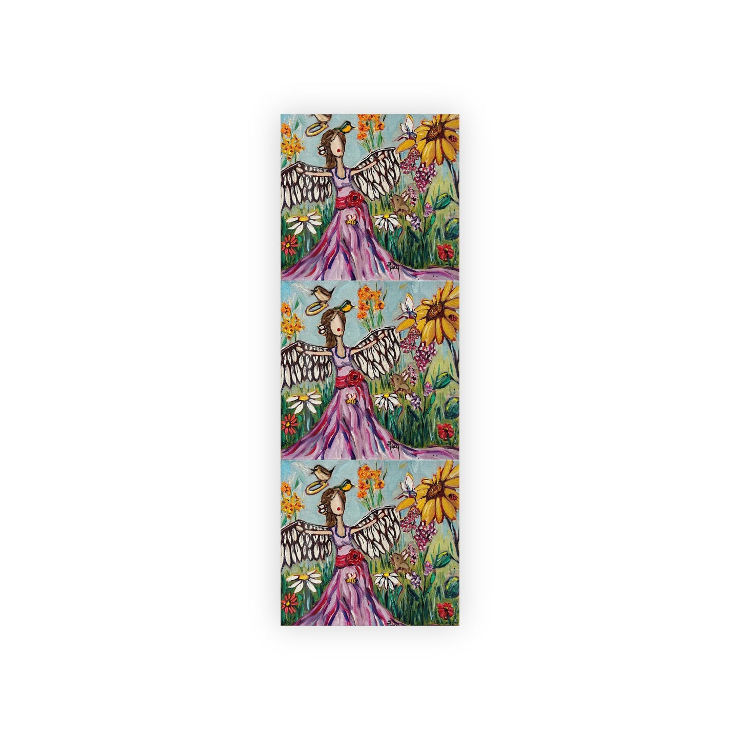 Garden Angel Large Print Gift Wrapping Paper Rolls, 1pc Wedding Mom Friend Holiday giftwrap