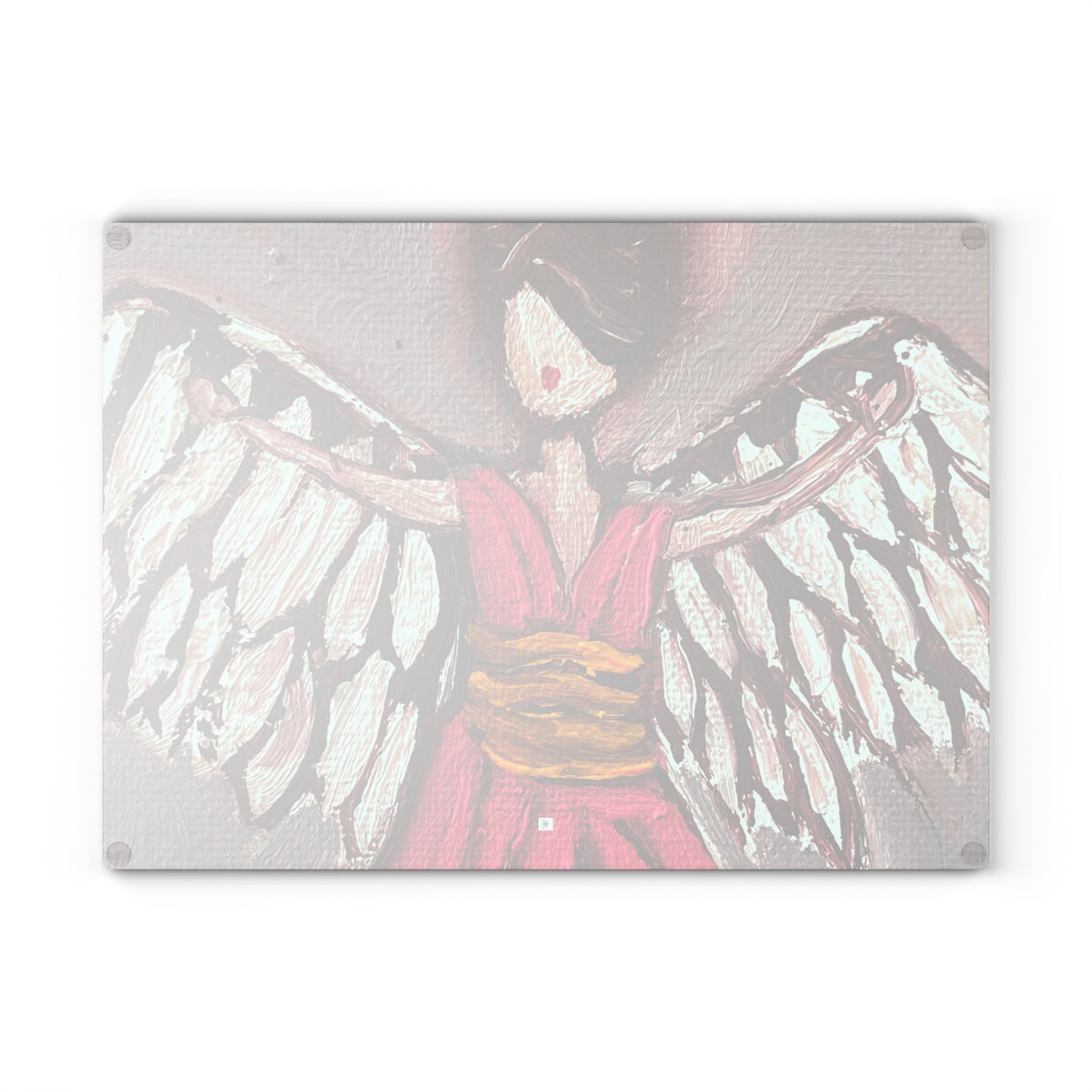 Pink Angel Glass Cutting Board