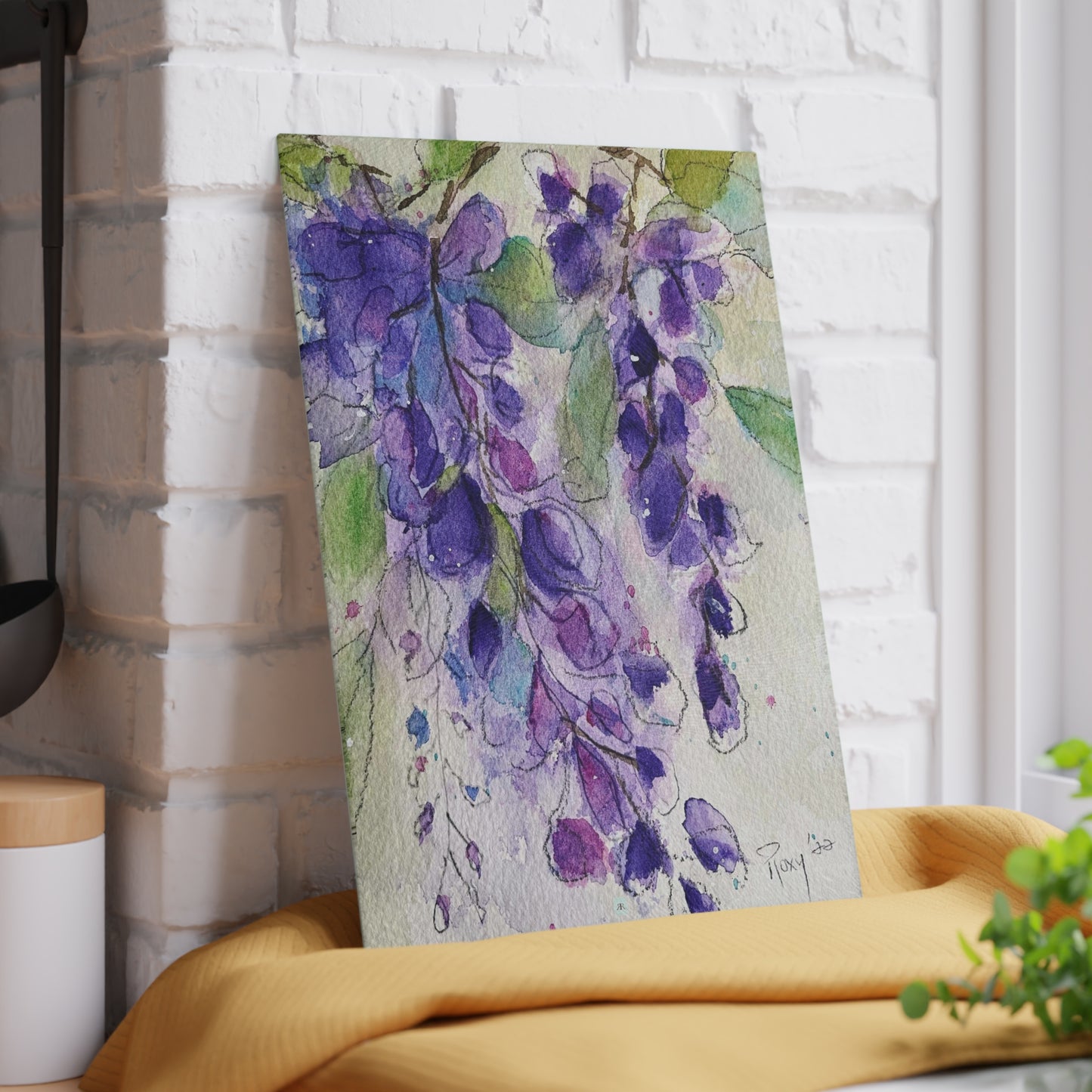 Wisteria Glass Cutting Board