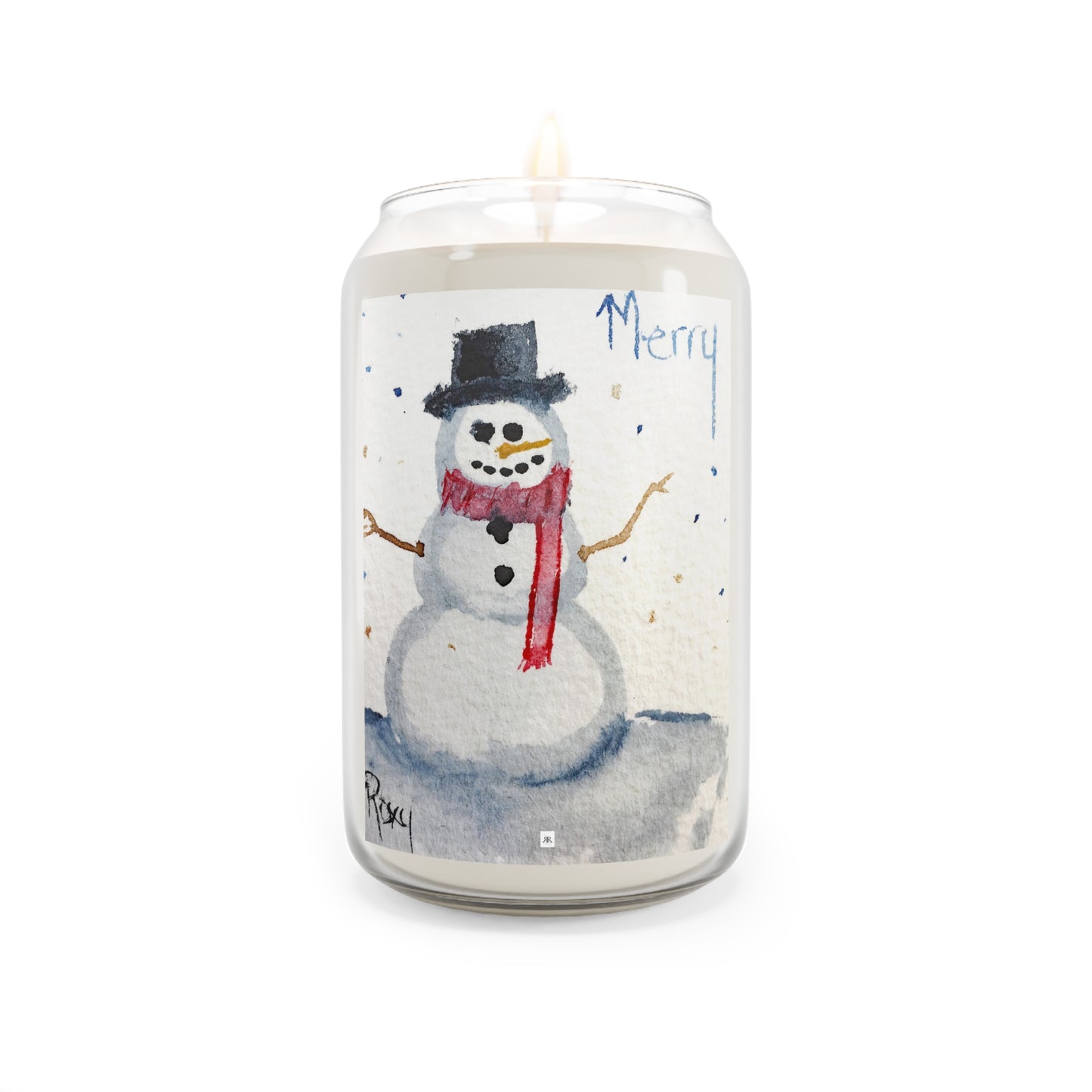 Merry Snowman Christmas Candle Scented Candle, 13.75oz