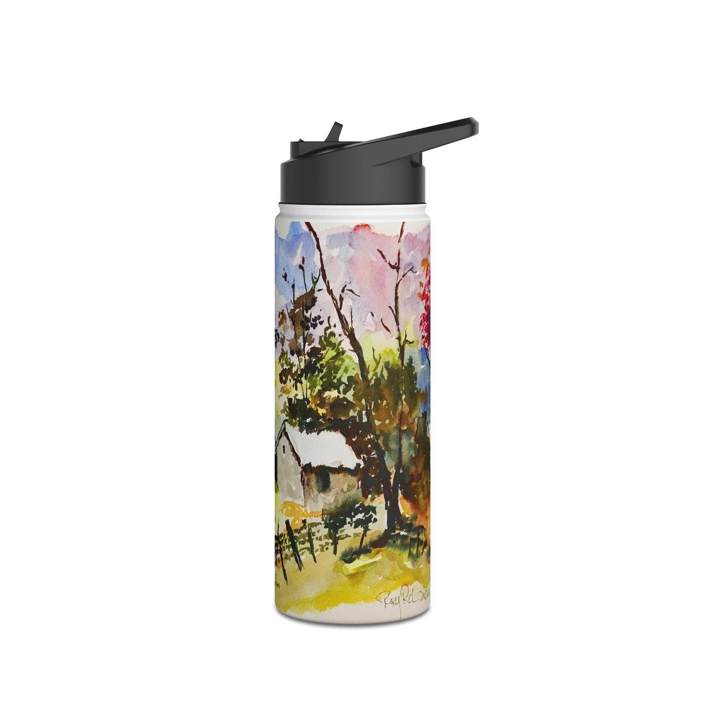 Land of the Free Stainless Steel Water Bottle, Standard Lid