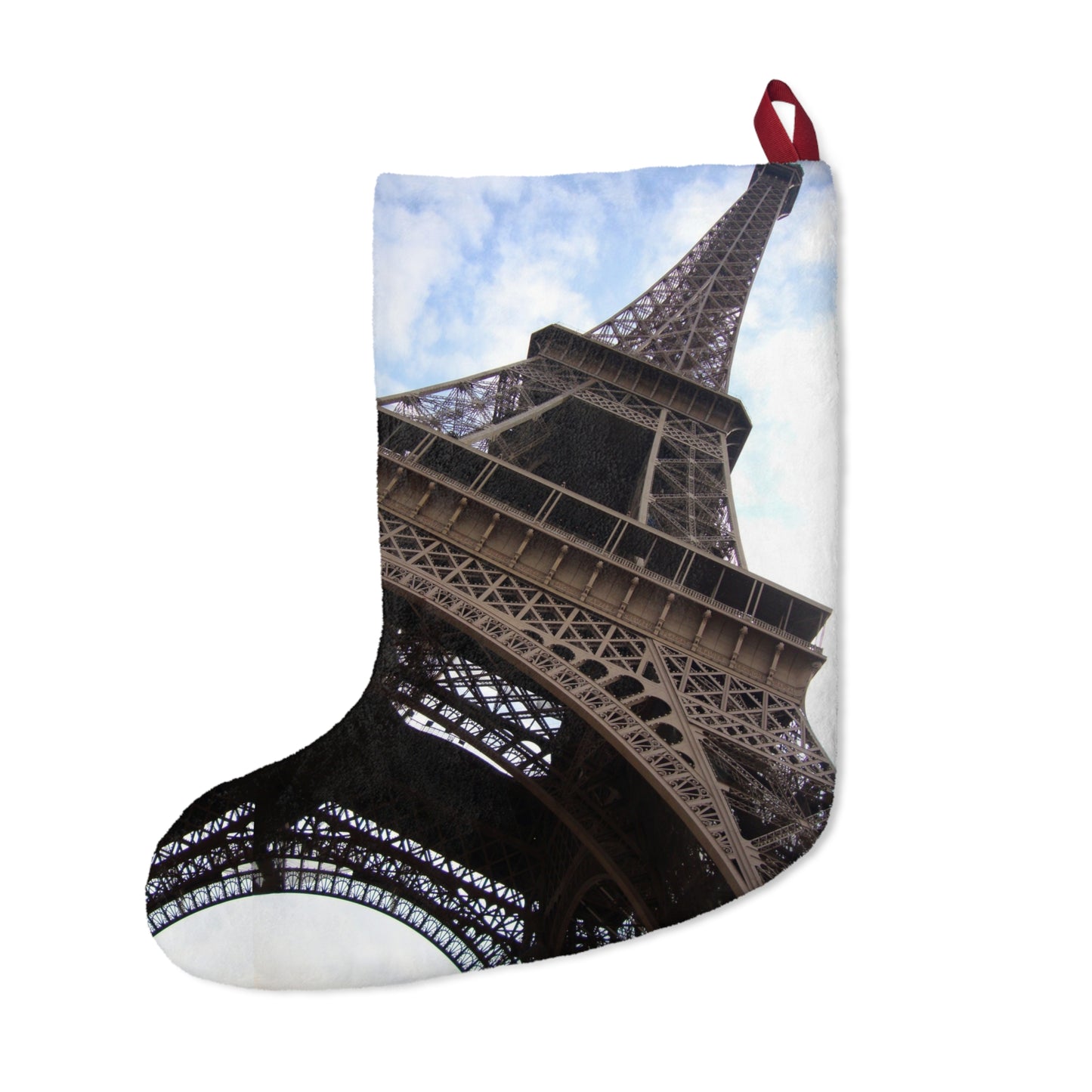 Eiffel Tower Paris Christmas Stocking