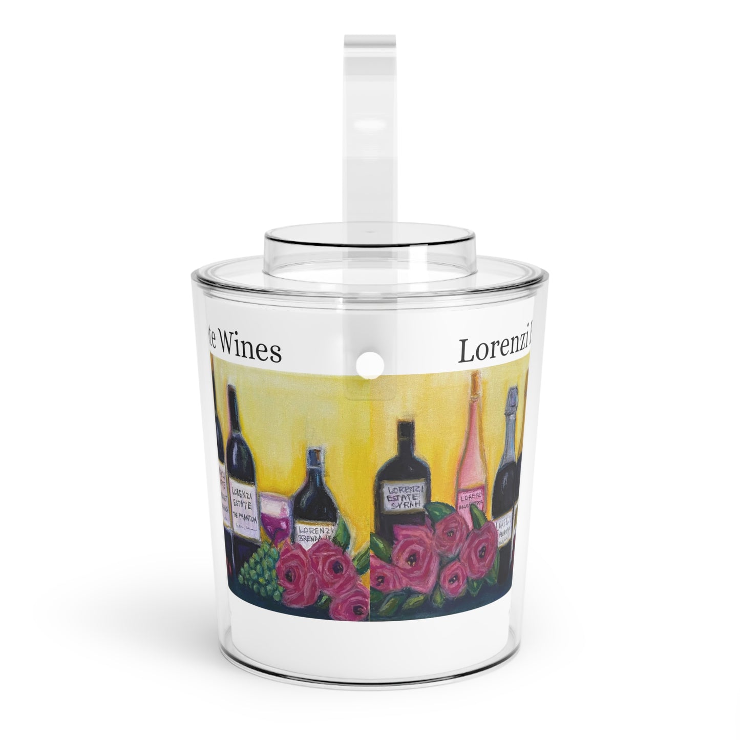 Seau à glace avec pinces Lorenzi Estate Vin et Roses