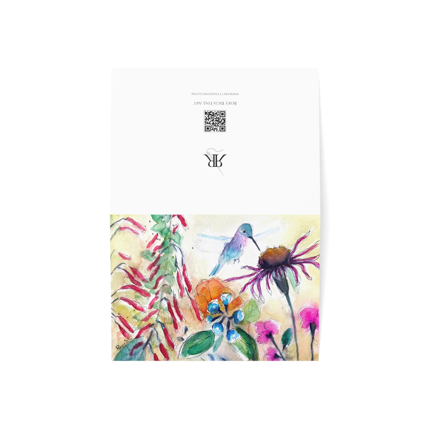 Hummingbird Garden- Blank inside Greeting Cards
