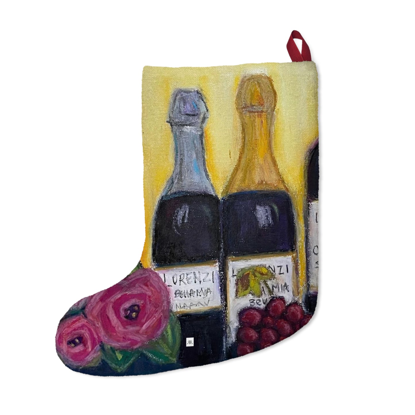 Lorenzi Estate Wine and Roses Christmas Stocking