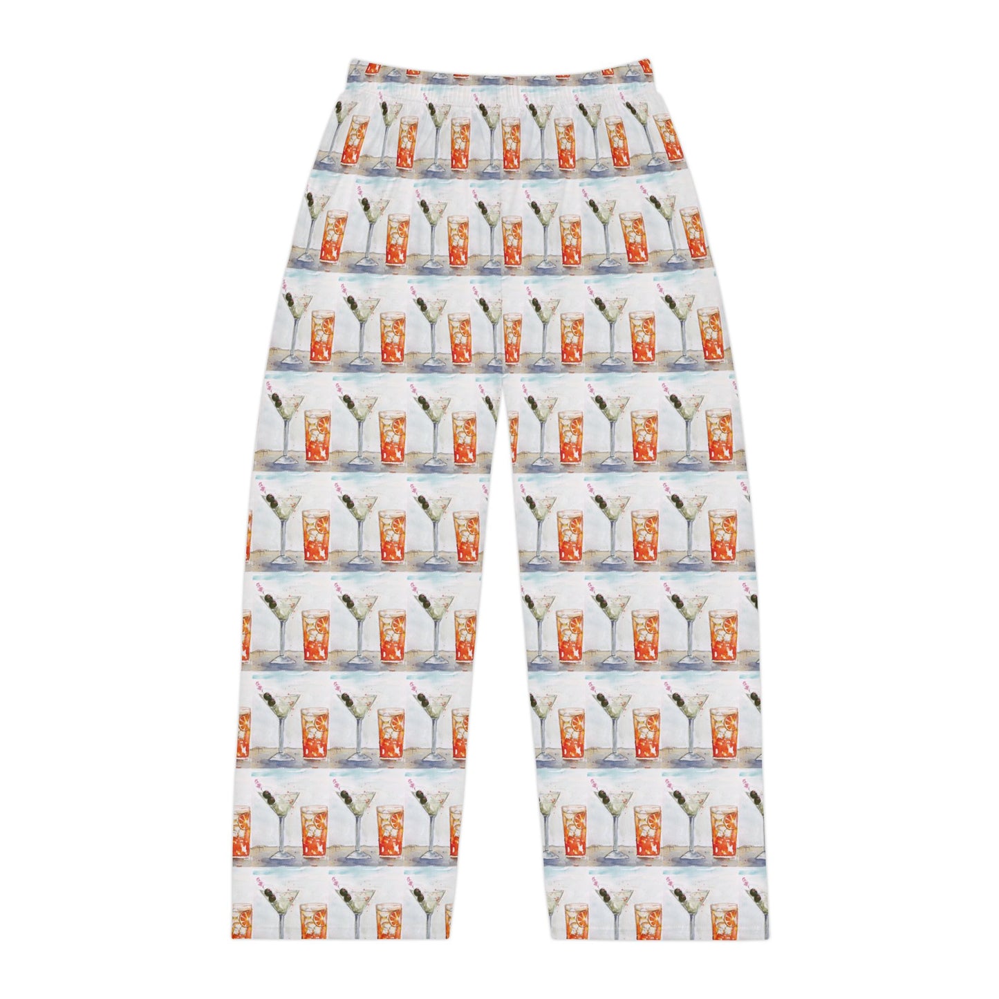 Men's Pajama Pants — Beach Cocktails Martini- Lounge Pants
