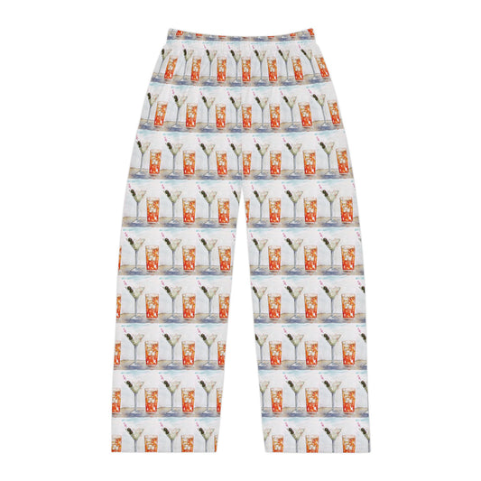 Men's Pajama Pants — Beach Cocktails Martini- Lounge Pants