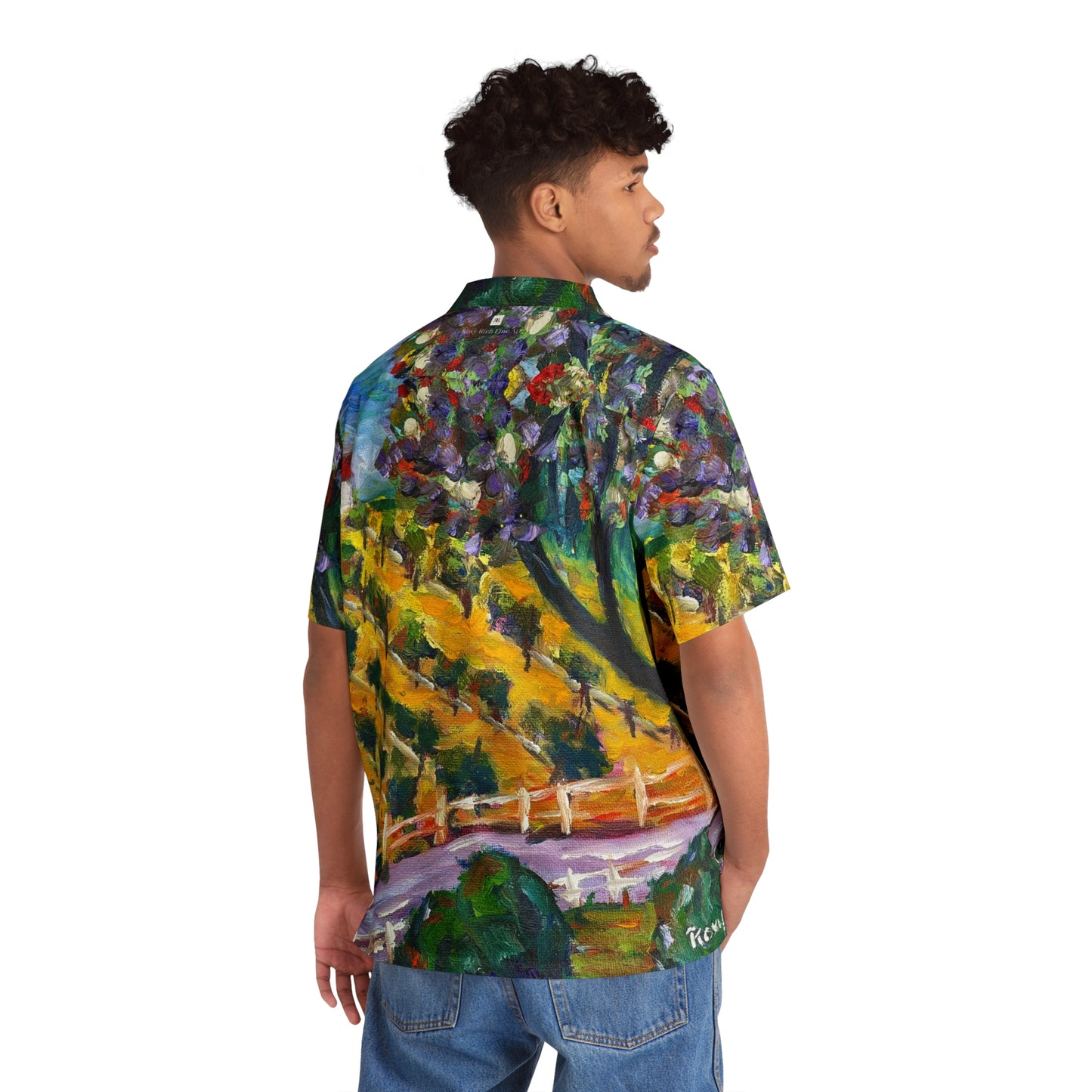 Men's Hawaiian Shirt- Rancho California Road-Temecula Wine Country