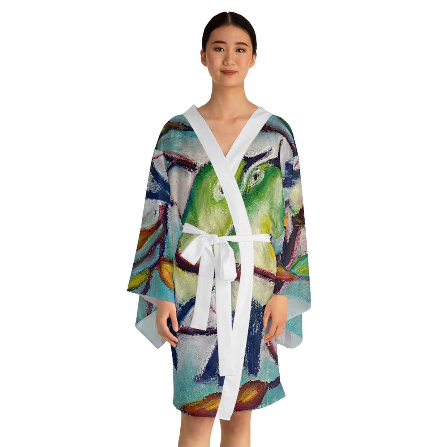 Kimono Robe - Romantic Cuddling Warblers
