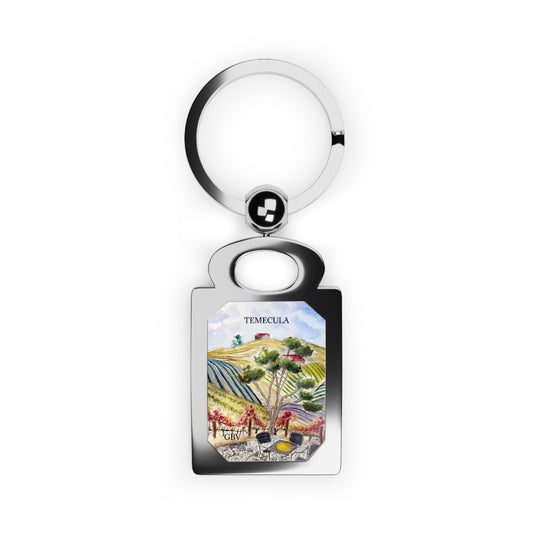 Patio View at GBV Temecula Rectangle Photo Keyring