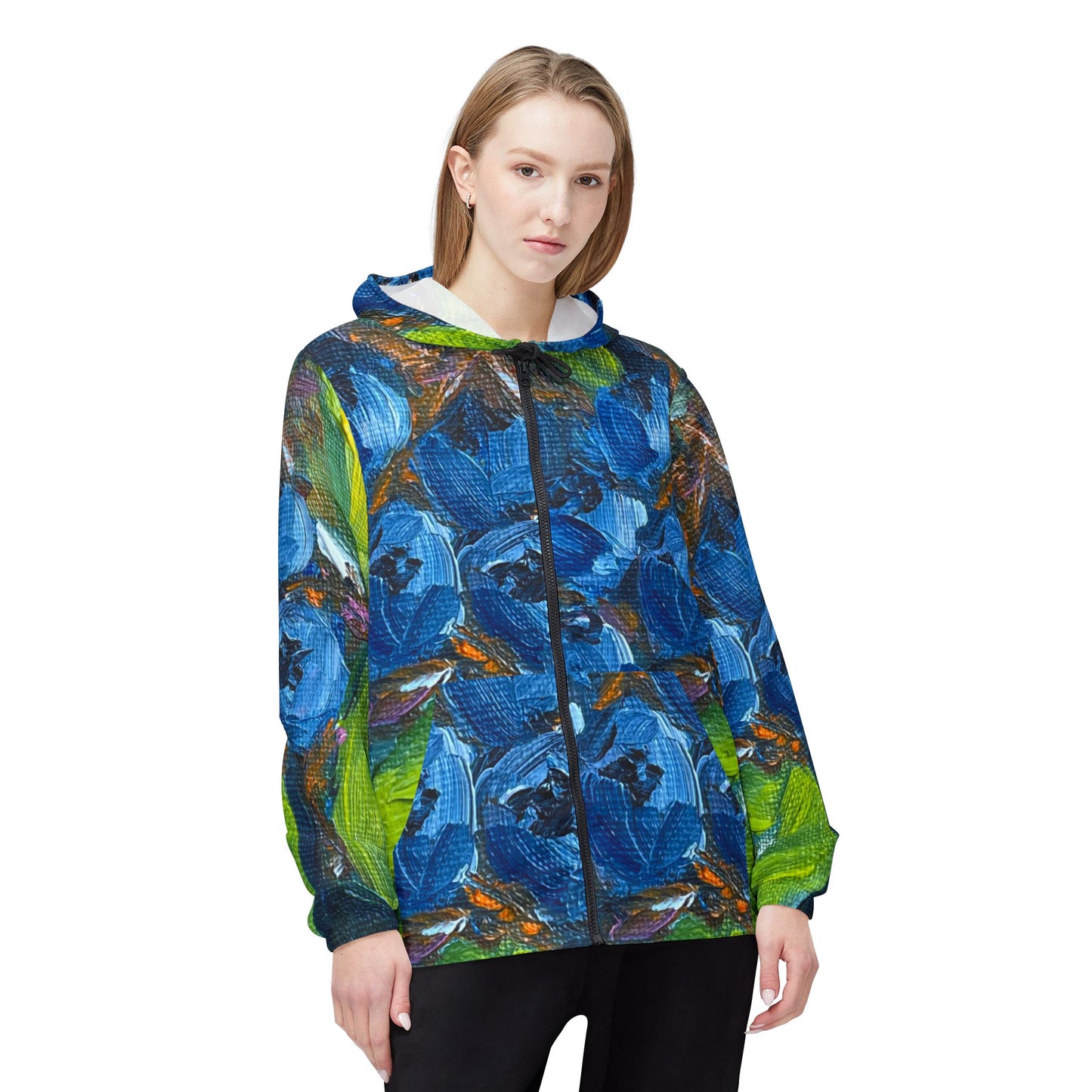 Lightweight Windbreaker Jacket — Blueberries