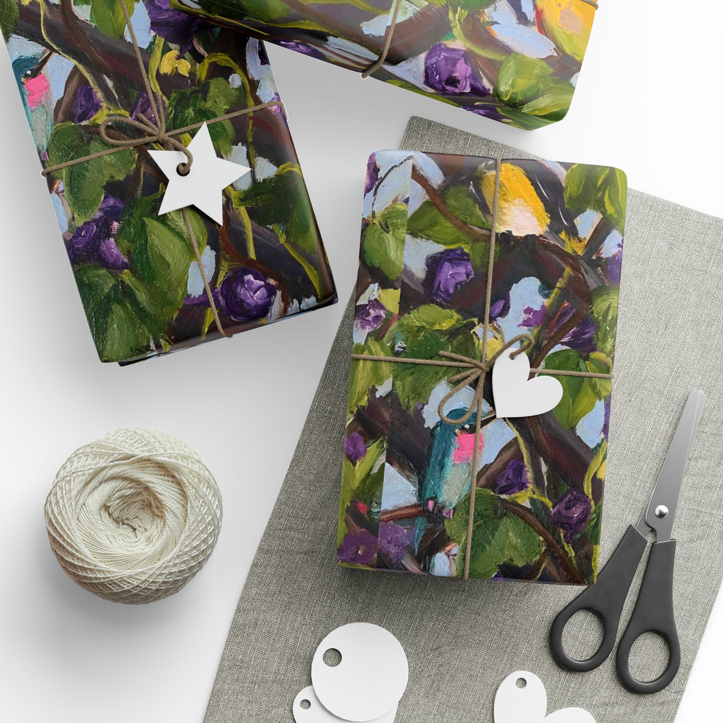 Birds on the Lattice (3 Sizes) Wrapping Papers