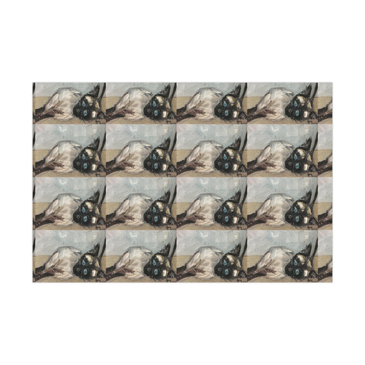 Little Miss Innocent Siamese Cat Repetitive Print Gift Wrapping Paper