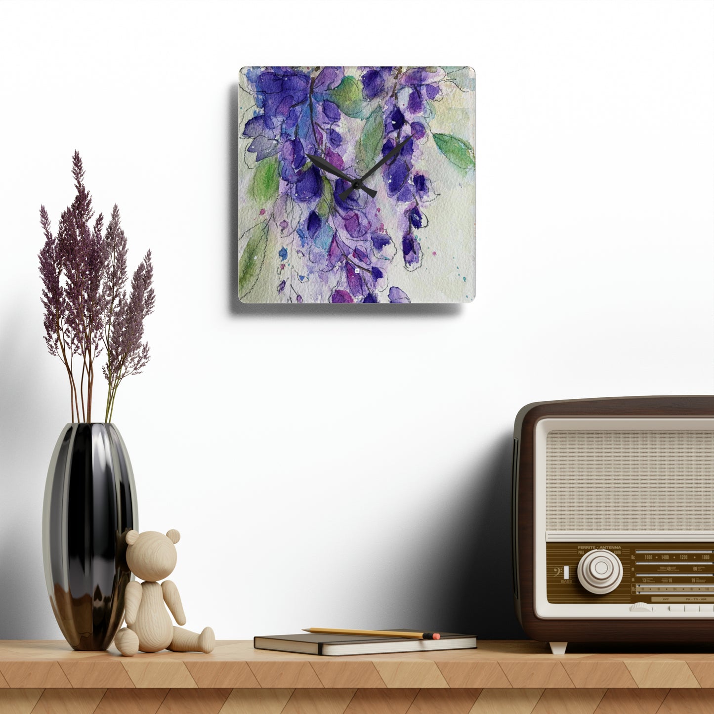 Wisteria Acrylic Wall Clock