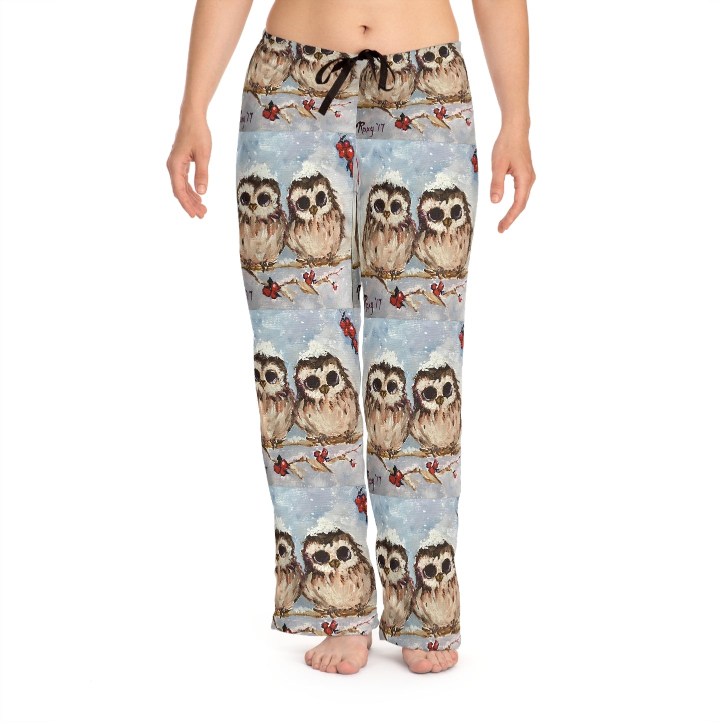 Pajama Pants - Adorable Snowy Owl Chicks- Women's Pajama Pants