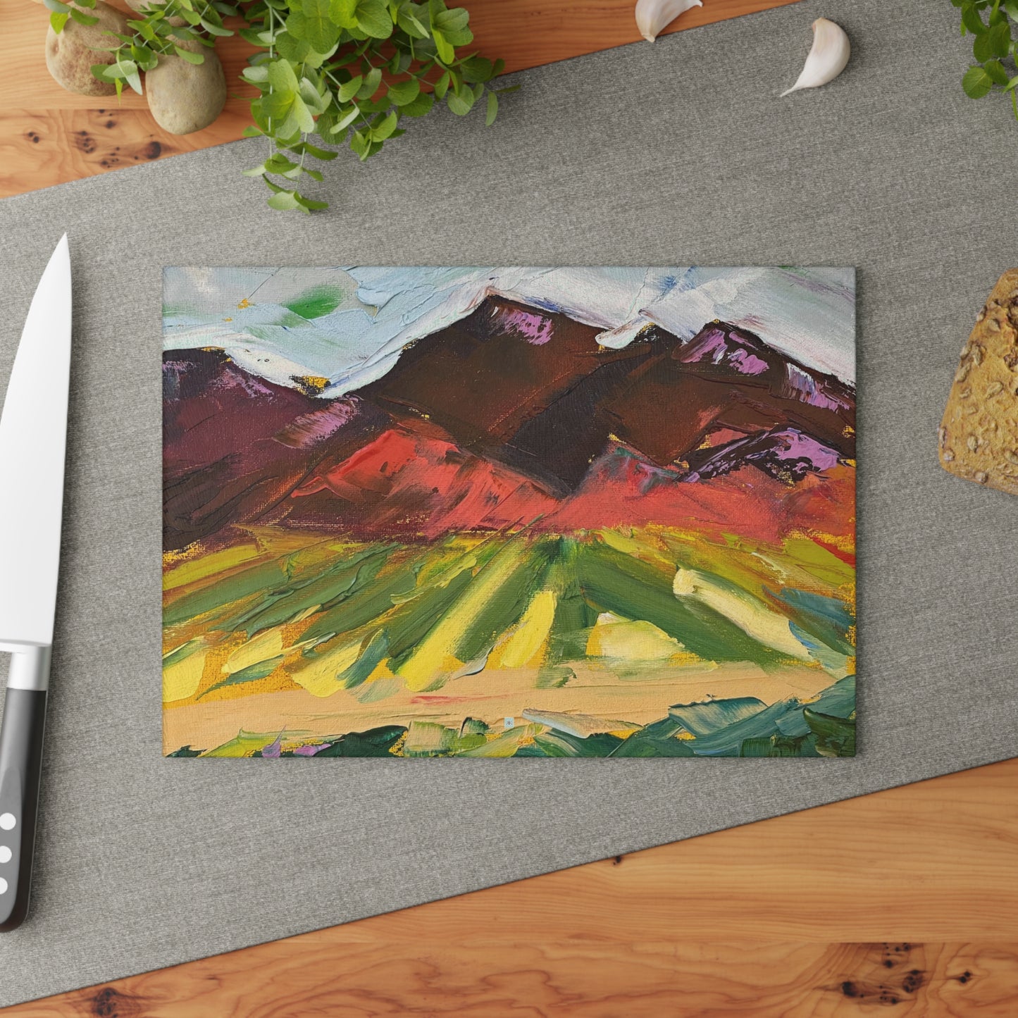 Mountain View Chapin Winery Glass Cutting Board