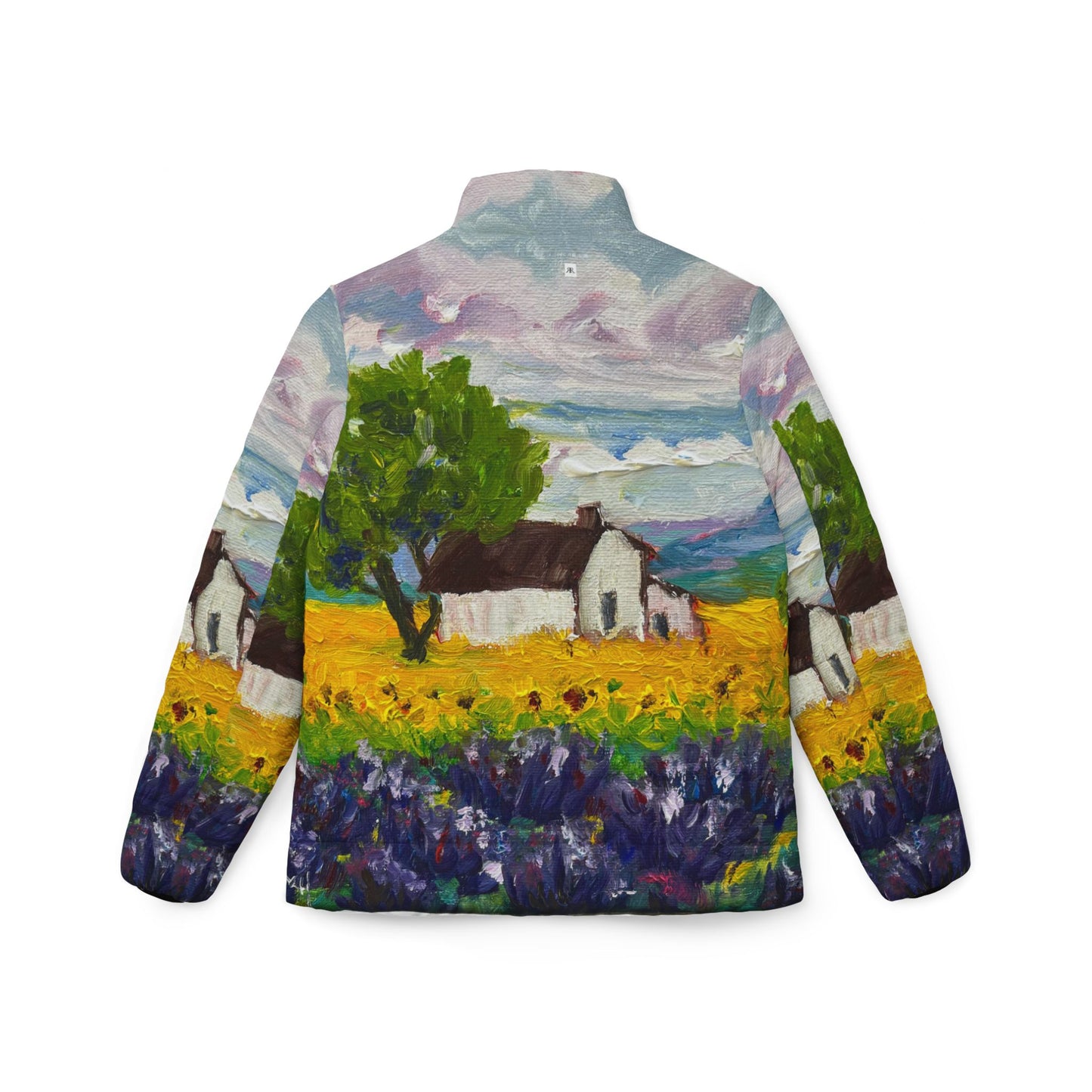 Women's Puffer Jacket - Roxy Rich Fine Art -Sunflowers and Lavender Provence