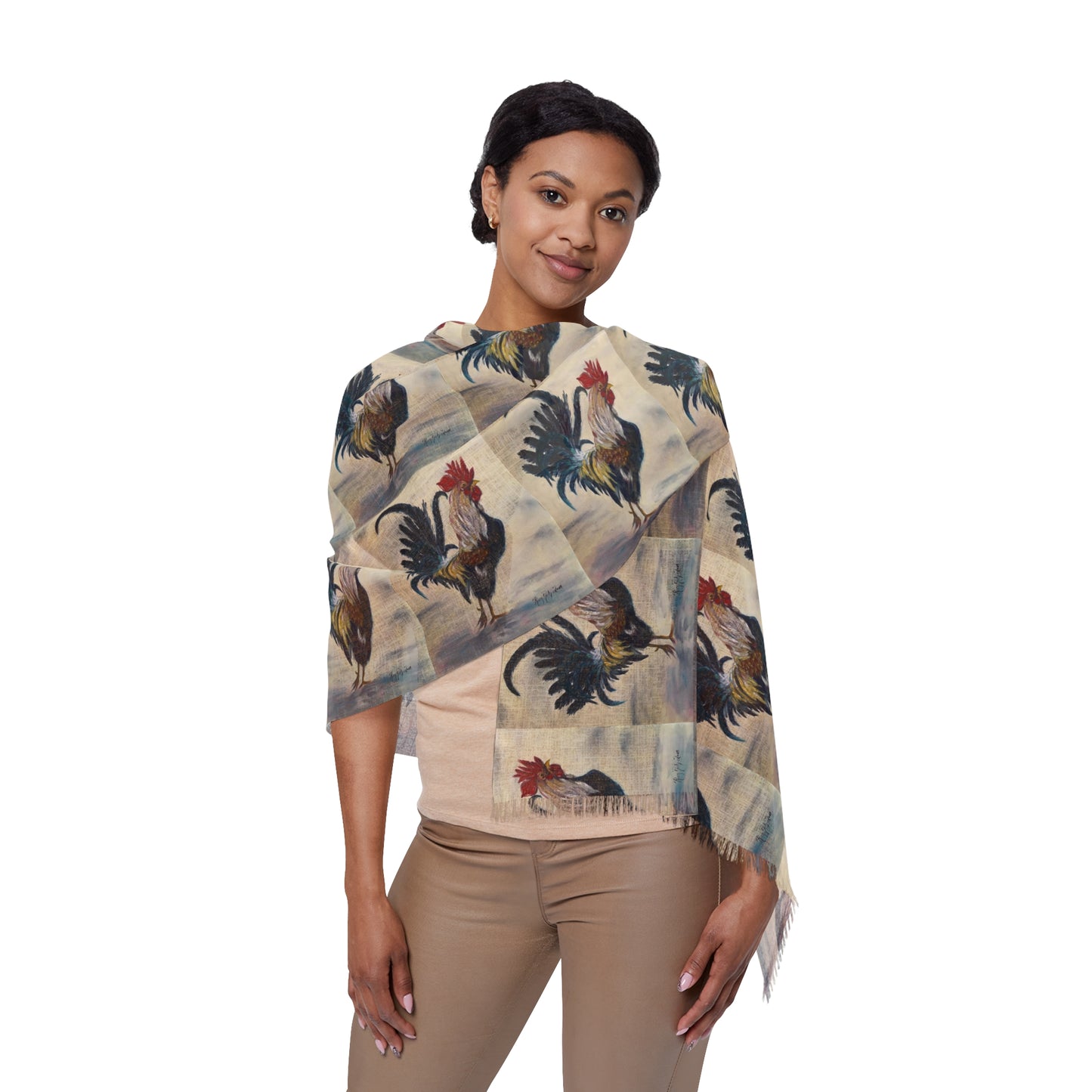 Colorful Scarf — Artistic Lightweight Neck Wrap- Boss Rooster