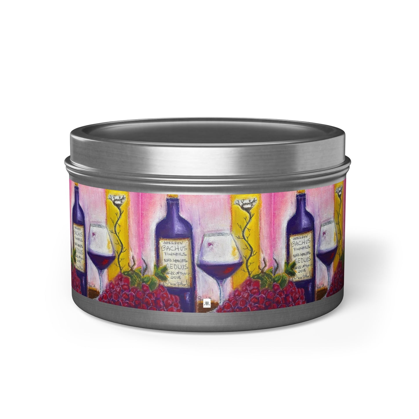 Aeolus GBV Wine & Clique Glass Tin Candle